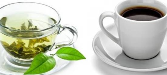 Drink green tea and coffee