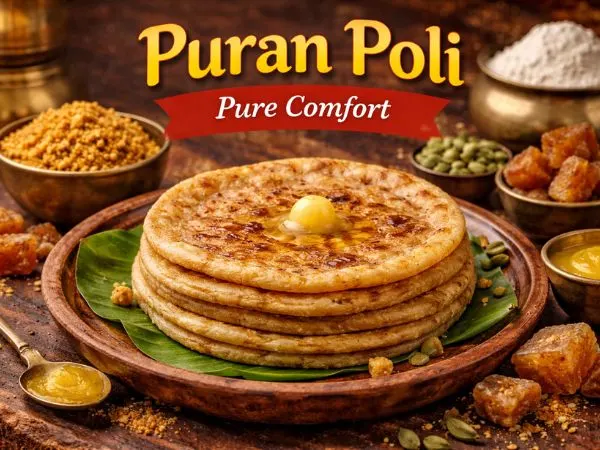 Puran Poli and ghee delight