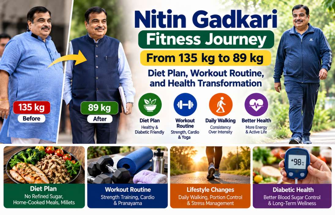 Nitin Gadkari’s Fitness Transformation